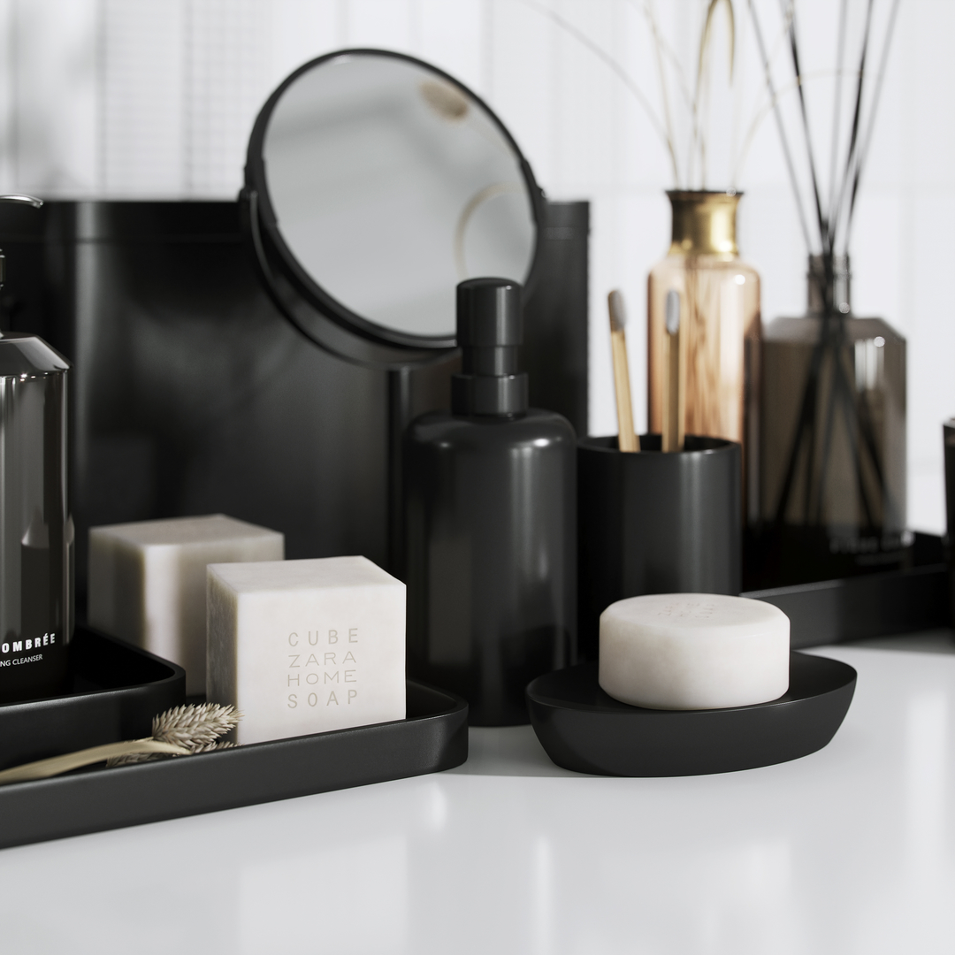 Zara home bathroom set 3D TurboSquid 1580122