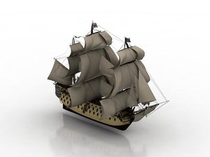 sailing old ancient 3D