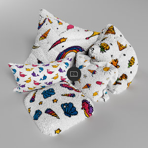 3D pillows rainbow