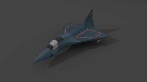 3D model airplane06-hal tejas low-poly