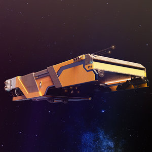 cargo spaceship 3D model