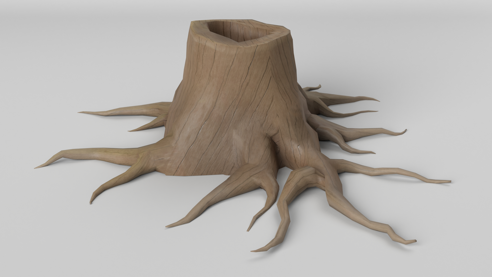 Cartoon tree stump 3D model - TurboSquid 1580492