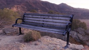 photoscan gritty park bench 3D