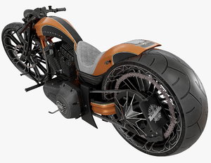 motorcycle thunderbike low-poly 3D