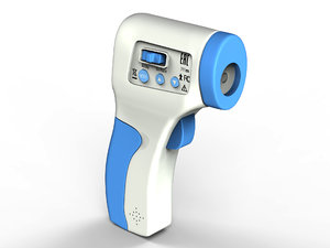non-contact infrared thermometer 3D