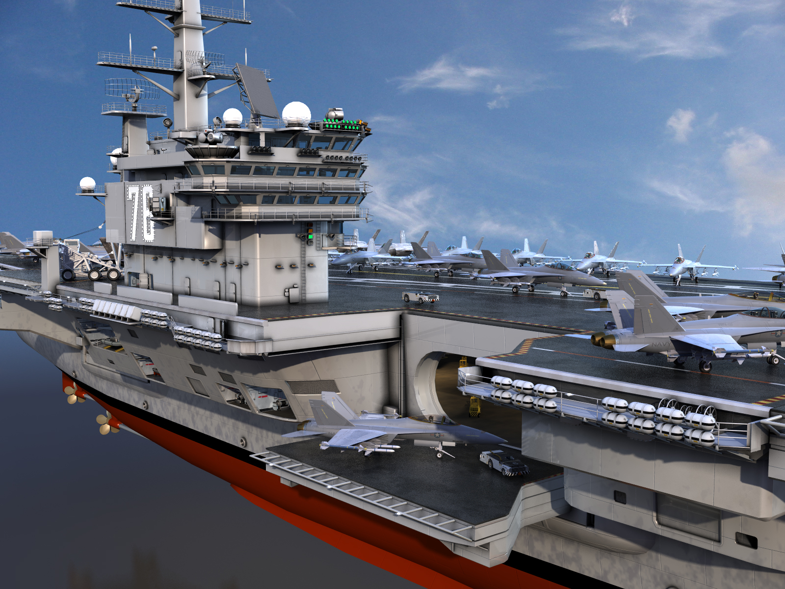 aircraft carrier ship 3d model