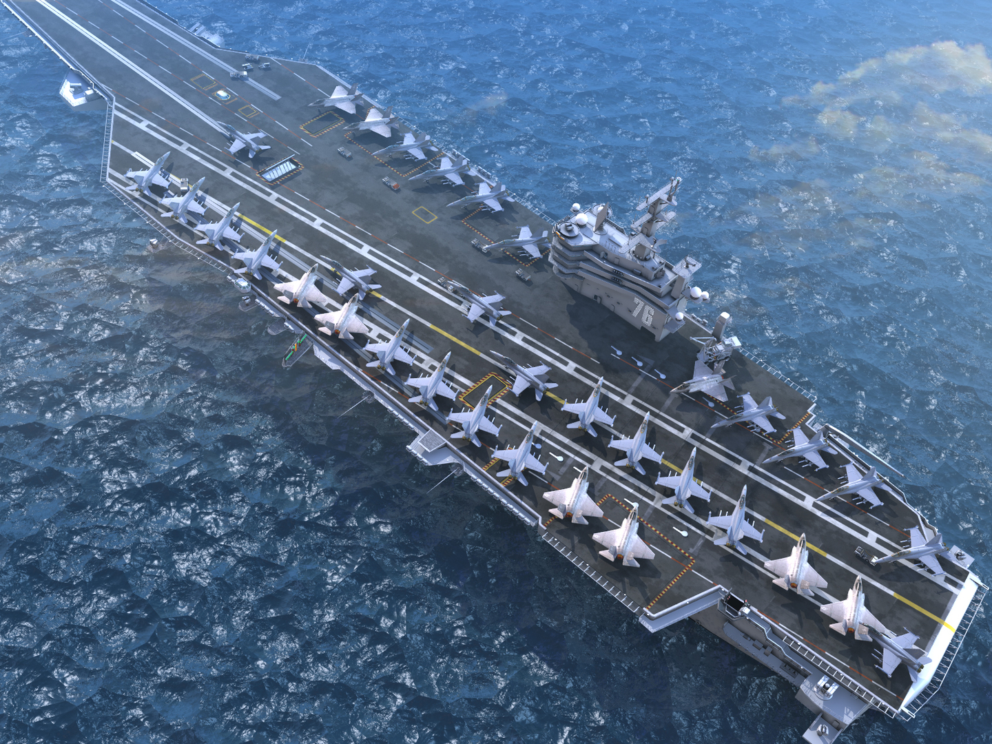 uss reagan cutaway aircraft carrier 3d obj