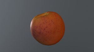 hy apricot 01 fruit 3D model