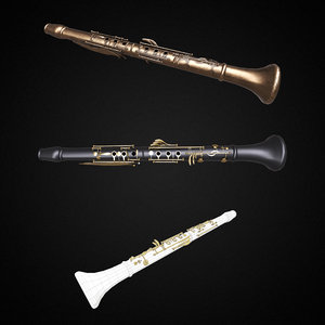 clarinet music equipment pbr 3D model
