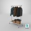 3D model realistic rail coat clothing