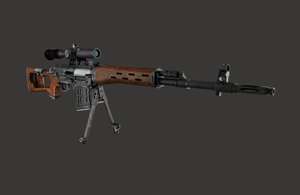 dragonov svd sniper rifle 3D model