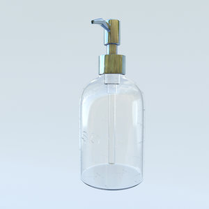 3D glass soap model