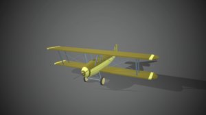 3D model airplane08 low-poly