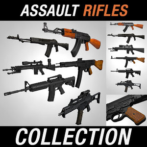 3D model assault rifles