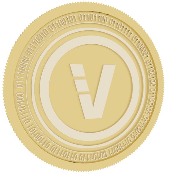 3D model veriblock gold coin