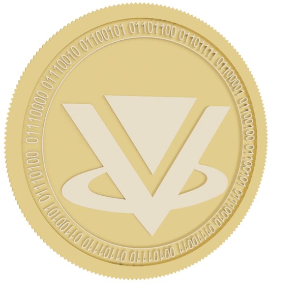 3D vibe gold coin model