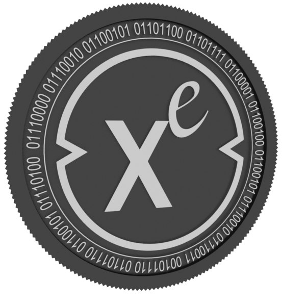 xinfin network black coin 3D model