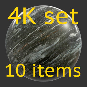 Stone black 4K Texture set 10 items