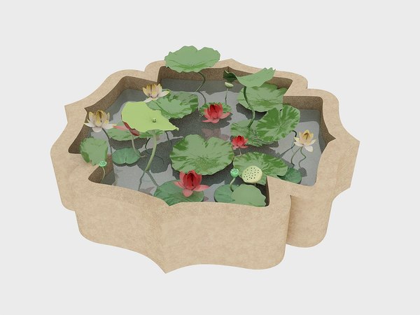 3d池塘模型| turbosquid