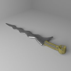 3D kris dagger 4