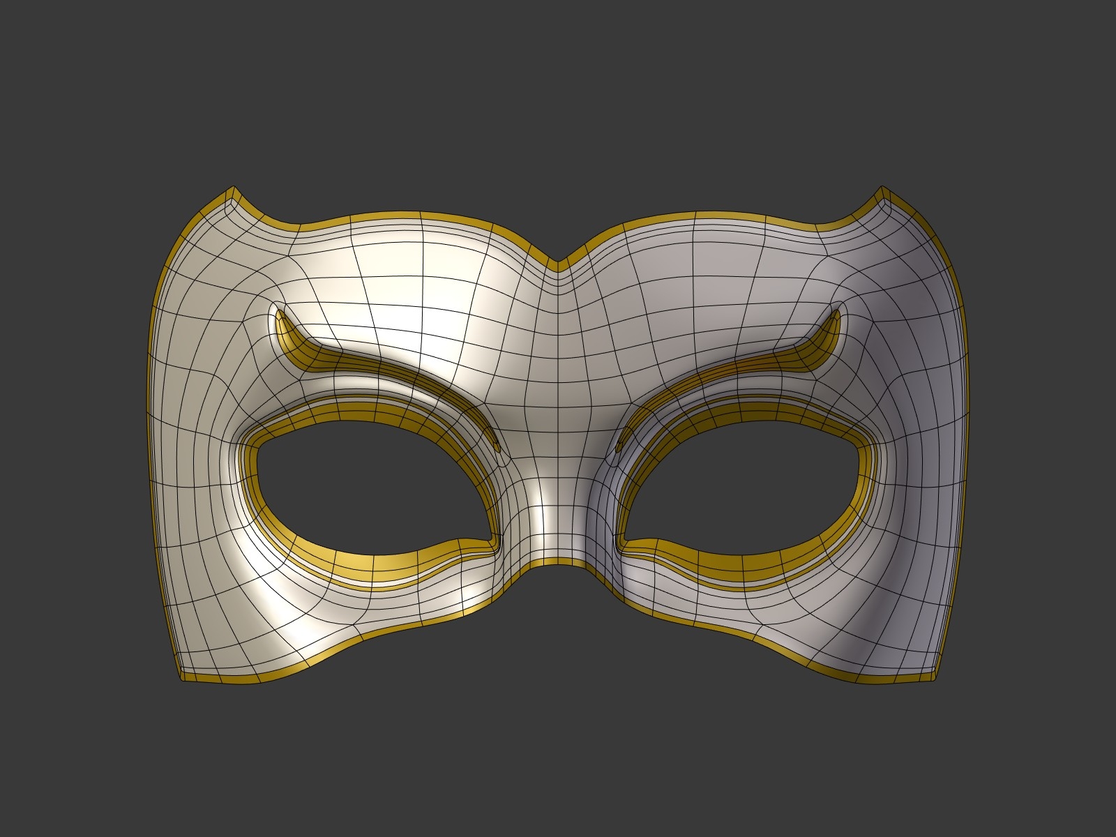 3d mardi gras mask