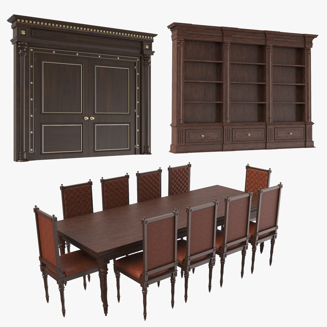 3D real classic furniture model TurboSquid 1582399