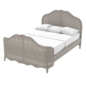 3D bed grey king size model