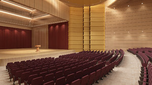 3D lecture hall room