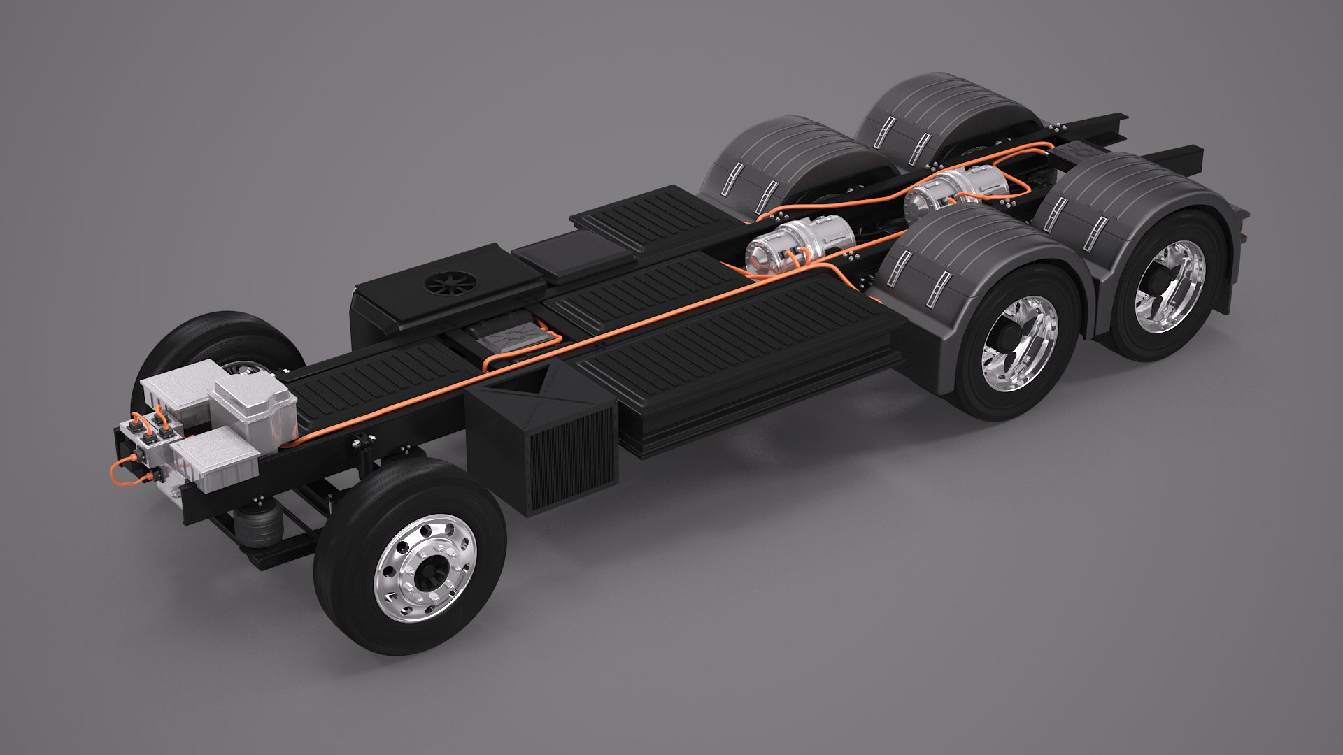 3D electric truck chassis model TurboSquid 1582637
