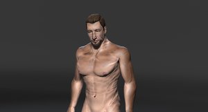 man character rigged 3D model
