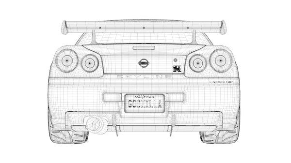 Nissan gt-r r34 v-spec 3D model - TurboSquid 1582669