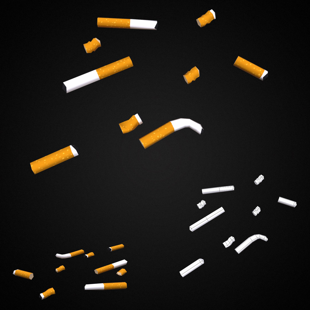 Cigarette Butts Model - Turbosquid 1586484