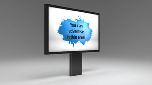 designed advertising billboard 3D
