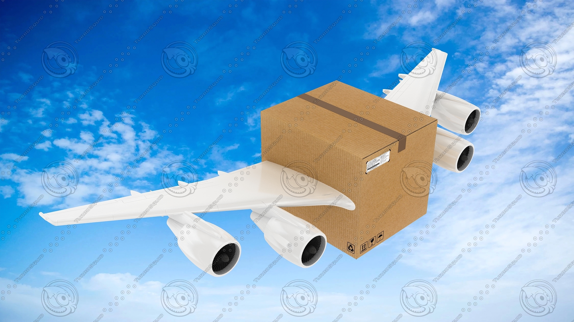 3D corrugated box airplane wings TurboSquid 1583238