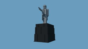 voxel lenin monument model