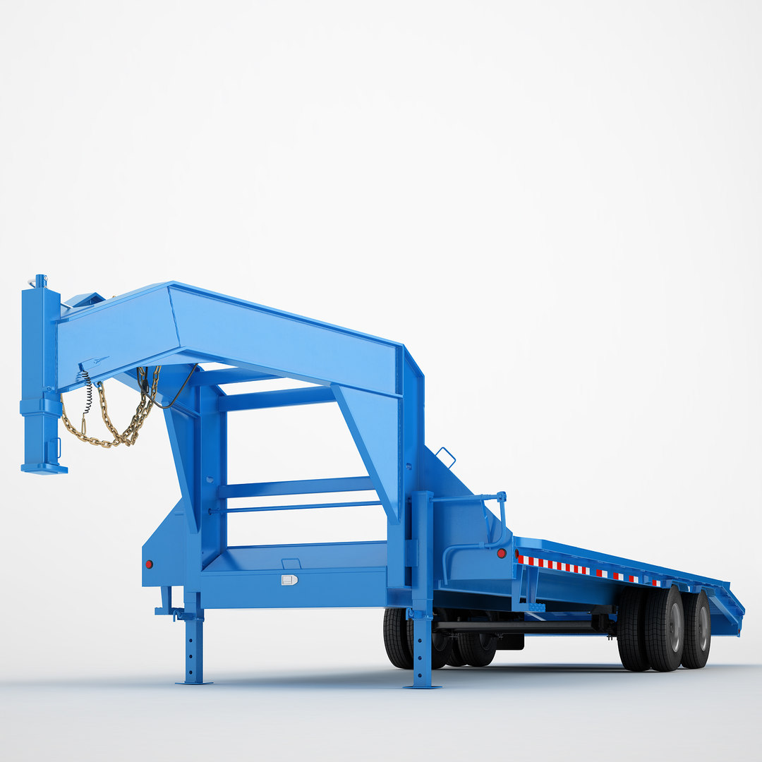 Gooseneck trailer 3D model TurboSquid 1583463