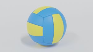 3D model volley ball modelled low-poly
