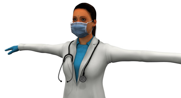 3D indian girl doctor