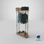 3D realistic rail coat clothing model