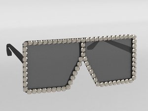 3D diamond sunglasses