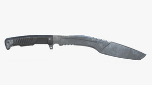 3D tactical kukri knife model