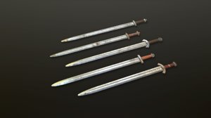 games scandinavian swords vol 3D model