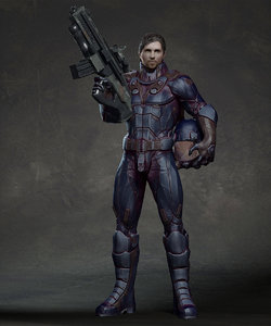 soldier man space 3d model