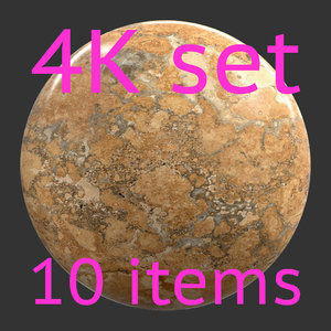 Stone yellow 4K Texture set 10 items