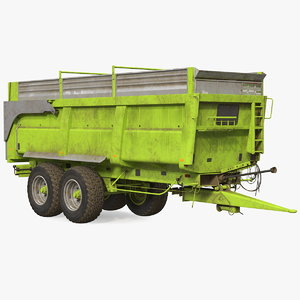 3D agricultural body trailer dirty