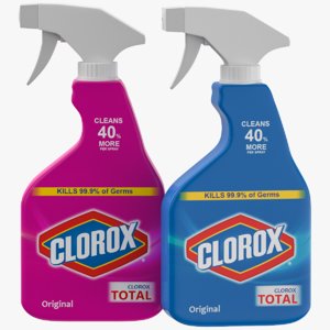 3D clorox spray bottle model