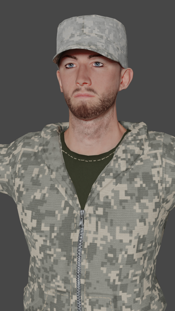 3D Soldier 03 Man Low poly Ready For Games TurboSquid 1584154