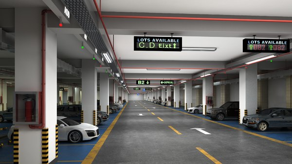 Parking Interior Cars 3d Model, Underground Car Garage Costa Rica