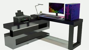 gaming rgb desk lamp 3D model