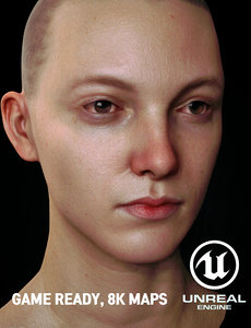 3D young female character 8k model